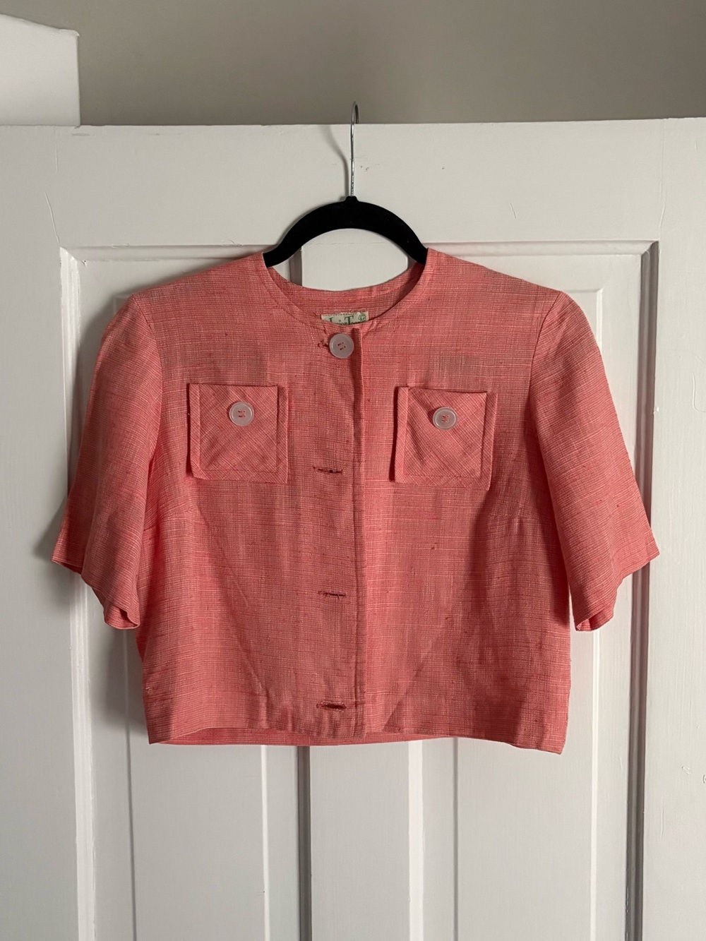 Vintage Junior Teen Coral Pink Boxy Jacket